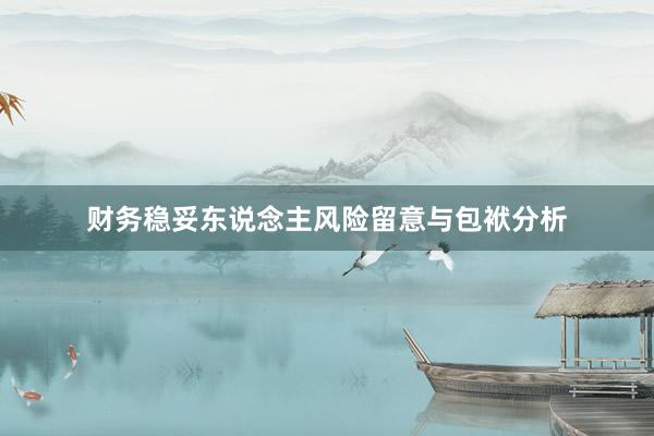 财务稳妥东说念主风险留意与包袱分析